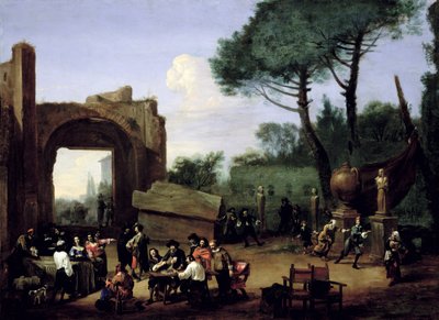 Garden Party with Roman Artists by Michelangelo Cerquozzi